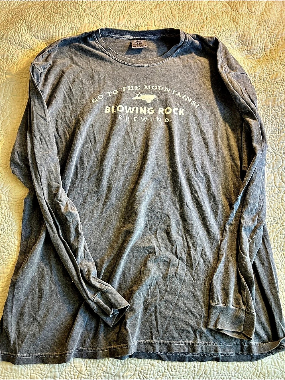 Comfort Colors Blowing Rock Brewing Long Sleeve T-Shirt Tee Gray 2XL